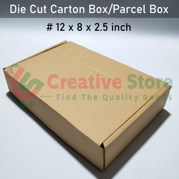 3Ply Die Cut Corrugated Carton Box/Parcel Box (Size: 12x8x2.5 inch)