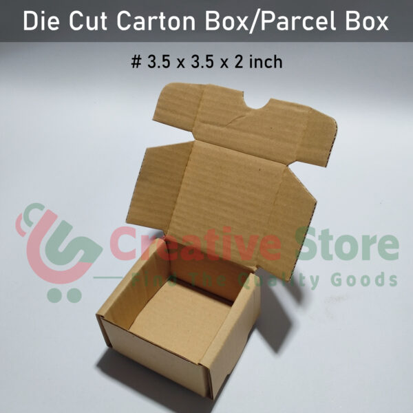 3Ply Die Cut Corrugated Carton Box/Parcel Box (Size: 3.5x3.5x2 inch)