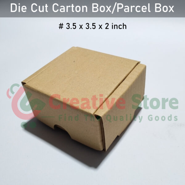3Ply Die Cut Corrugated Carton Box/Parcel Box (Size: 3.5x3.5x2 inch)