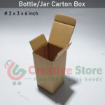 Bottle/Jar Carton Box (3x3x6 inch)