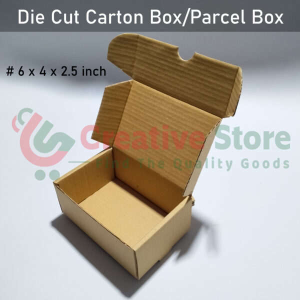 3Ply Die Cut Corrugated Carton Box/Parcel Box (Size: 6x4x2 inch)