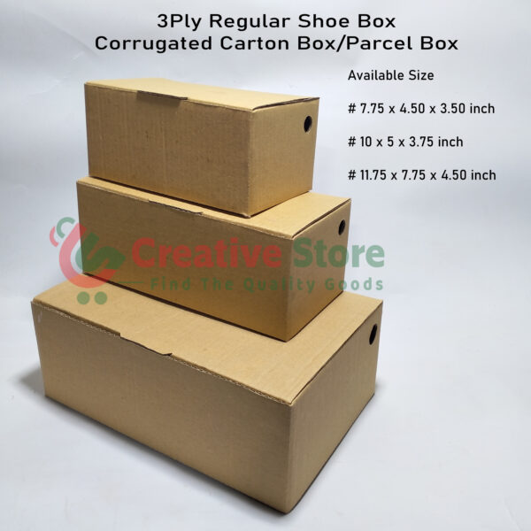 3Ply Regular Shoe Box Corrugated Carton Box/Parcel Box