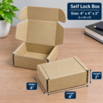 3Ply Die Cut Self Lock Carton Box/Parcel Box (4x4x2 inch)